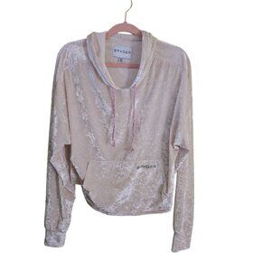 Spyder Blush Crushed Velvet Hoodie Size XL